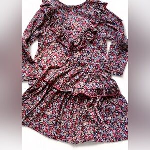 Phil And Phoebe Floral Print Top & Skirt Outfit